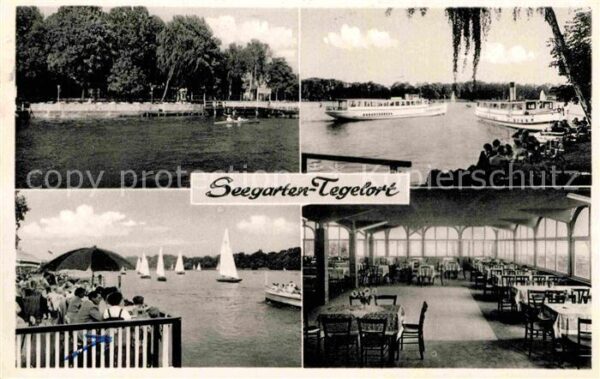 Berlin Seegarten-Tegelort Damfper Segelboot