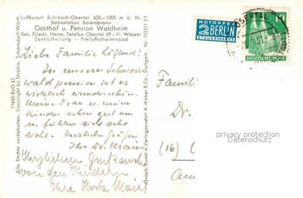 Buhlbach Obertal Gasthof Waldheim – Bild 2