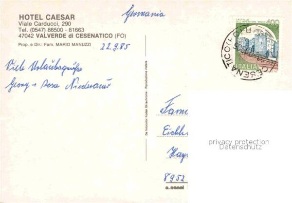 Valverde di Cesenatico Hotel Caesar – Bild 2
