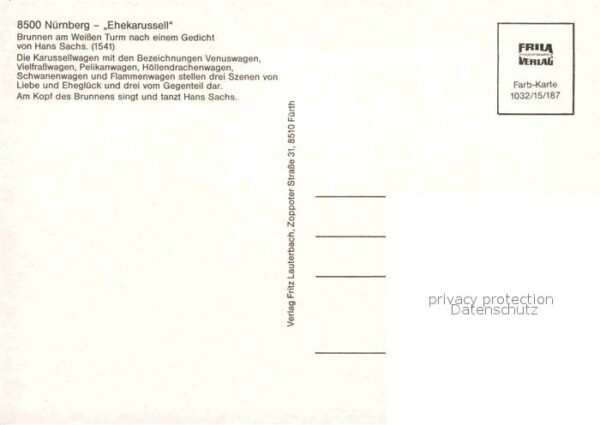 Nuernberg Ehekarussell Brunnenam Weissen Turm – Bild 2