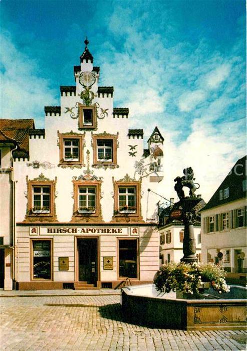 Offenburg Hirsch-Apotheke Löwenbrunnen