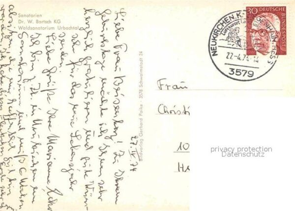 Neukirchen Knuellgebirge Sanatorien Dr. W. Bartsch KG Waldsanato – Bild 2