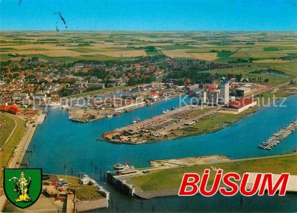 Buesum Nordseebad Hafen Fliegeraufnahme