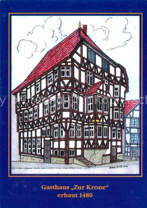 Homberg Efze Gasthaus Zur Krone Künstlerkarte