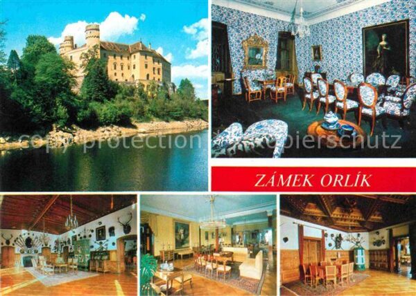 Orlik nad Vltavou Zamek Orlik Modry salon Rytirsky sal
