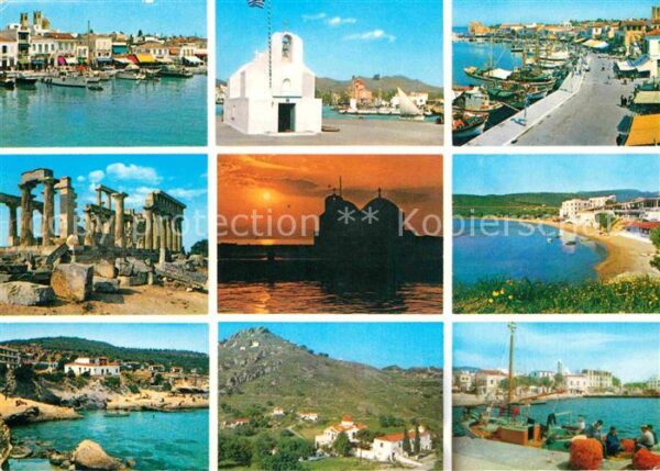 Aegina Egina Ruine Kirche Hafen