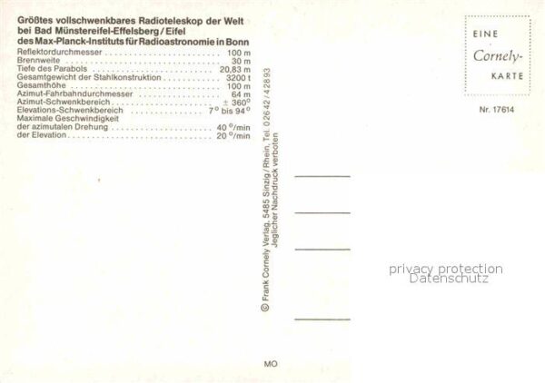 Effelsberg Radioteleskop Steuerraum Königszapfenra – Bild 2