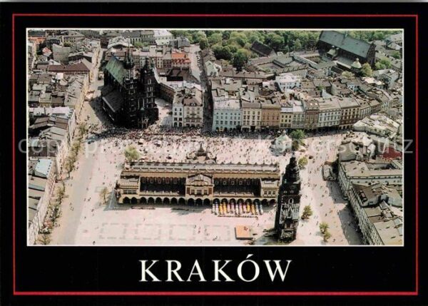 Krakow Krakau Rynek Glowny Sukiennicami Wieza Ratuszo