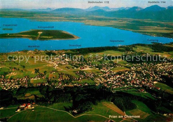 Prien Chiemsee Fliegeraufnahme Königsschloss Hochstauf