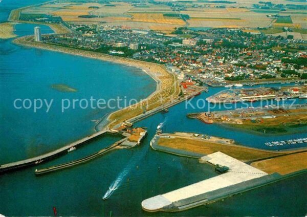 Buesum Nordseebad Fliegeraufnahme neue Schleuse