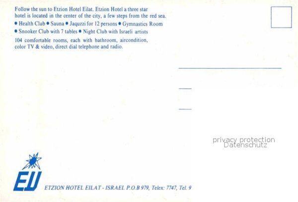 Eilat Eilath Israel Etzion Hotel – Bild 2
