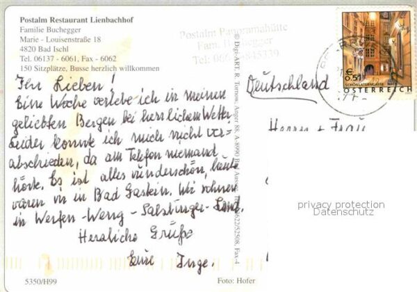 Bad Ischl Salzkammergut Postalm Restaurant Lienbachhof – Bild 2