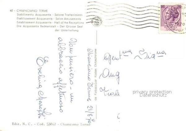 Chianciano Terme Stabilimento Acquasanta Salone Tralteni – Bild 2