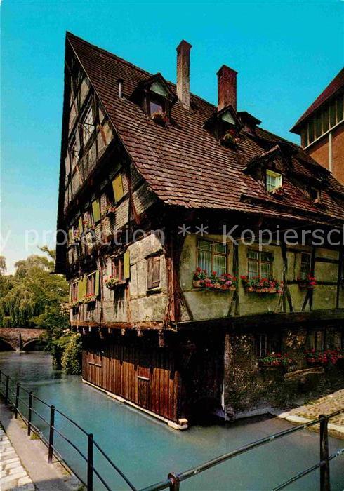 Ulm Donau Alte Haus an der Blau