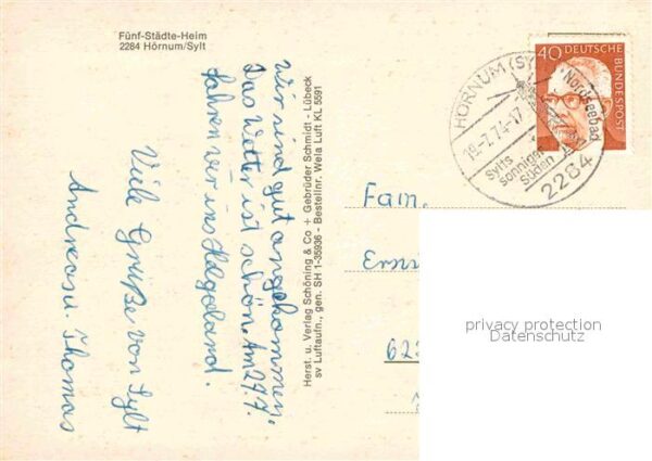 Hoernum Sylt Fünf-Städte-Heim Fliegeraufnahme – Bild 2