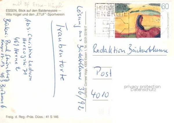 Essen Ruhr Baldeneysee Villa Hügel ETUF Sportverei – Bild 2