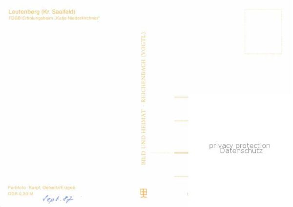 Leutenberg Thueringen FDGB-Erholungsheim Katja Niederkirchner – Bild 2