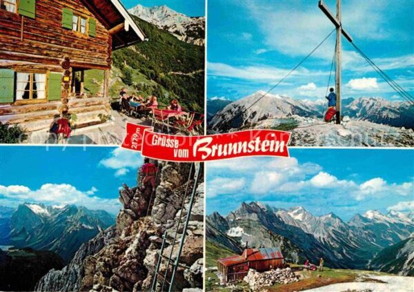 Mittenwald Bayern Brunnsteinhütte Gipfelkreuz Tirolerhütt