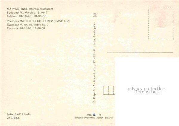 Budapest Matyas Pince etterem-restaurant – Bild 2