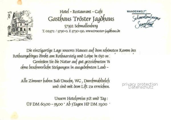 Schmallenberg Gasthaus Tröster Jagdhaus – Bild 2