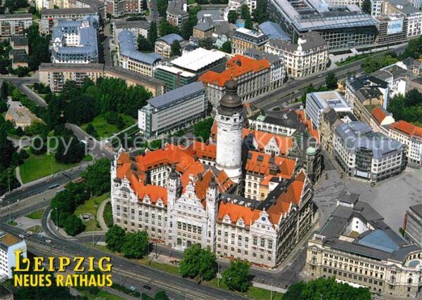 Leipzig Neues Rathaus Fliegeraufnahme
