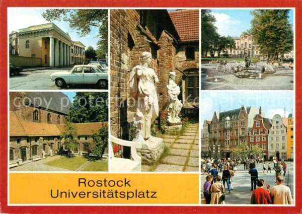 Rostock Universitätsplatz Neue Wache Gewandfigu
