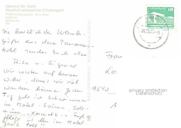Oberhof Thueringen FDGB-Erholungsheim Rennsteig – Bild 2
