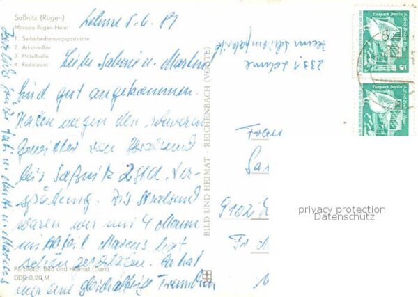 Sassnitz Ostseebad Ruegen Mitropa-Rügen-Hotel – Bild 2