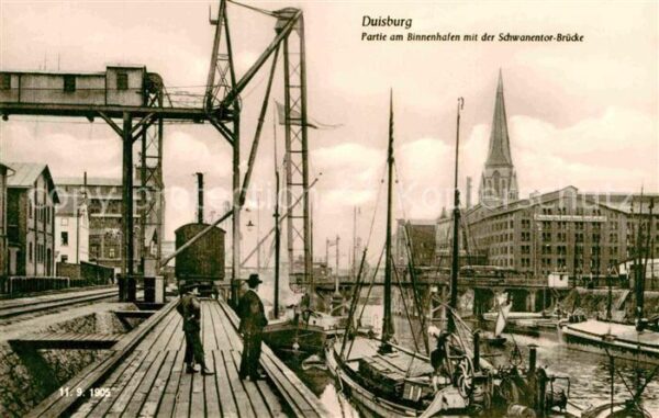 Duisburg Ruhr Binnenhafen Schwanentor-Brücke