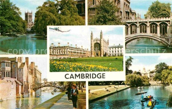 Cambridge Cambridgeshire Bridge Sighs Clare College Kings Colleg