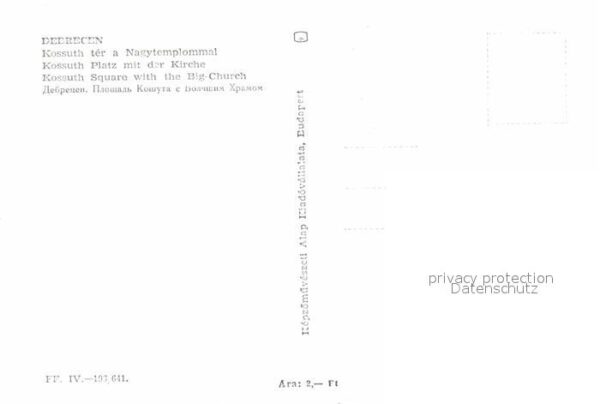 Debrecen Debrezin Kossuth Platz Kirche – Bild 2