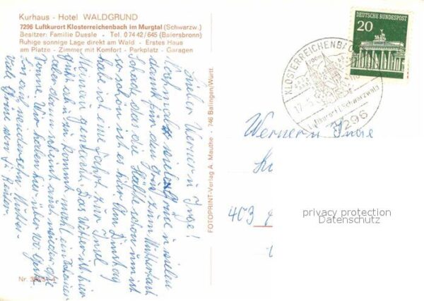 Klosterreichenbach Kurhaus Hotel Waldgrund – Bild 2