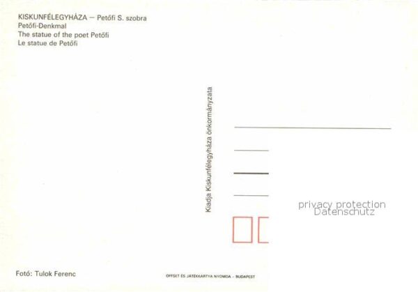 Kiskunfelegyhaza Petöfi-Denkmal – Bild 2