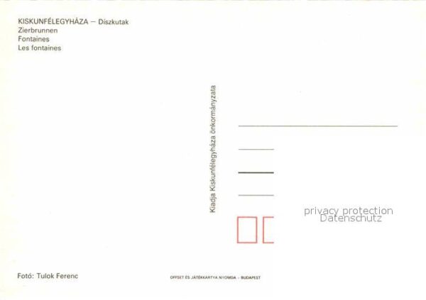 Kiskunfelegyhaza Zierbrunnen – Bild 2
