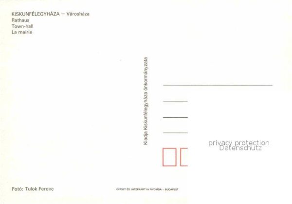 Kiskunfelegyhaza Rathaus – Bild 2