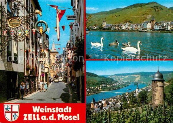 Zell Mosel Burg Schwan Gasthaus Grüner Kranz