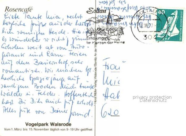 Walsrode Lueneburger Heide Vogelpark Rosencafe – Bild 2