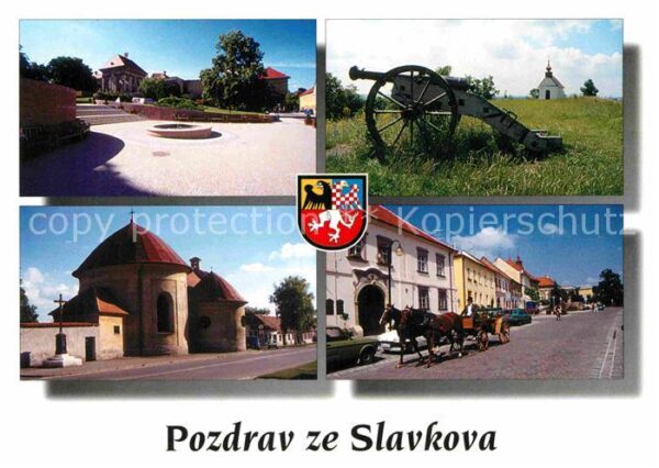 Slavkov u Brna Geschütz Pferdekutsche