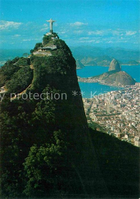 Rio de Janeiro Fliegeraufnahme Corcovado com Pao de Ac
