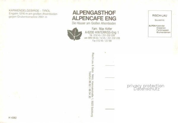 Eng Hinterriss Tirol Alpengasthof Alpencafe Eng Ahronboden G – Bild 2