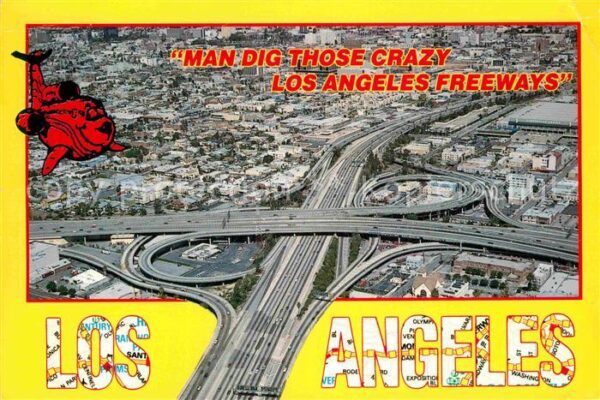 Los Angeles California Freeways Fliegeraufnahme