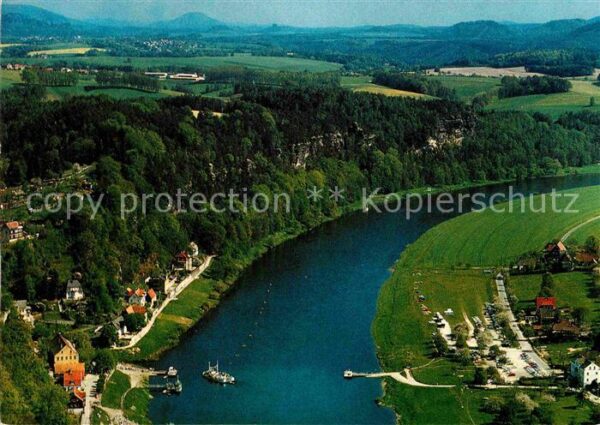 Rathen Saechsische Schweiz Blick von der Bastein