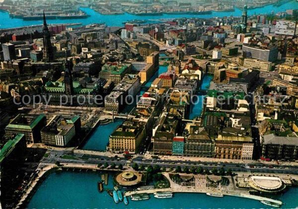 Hamburg Binnenalster Jungfernstieg Hafen