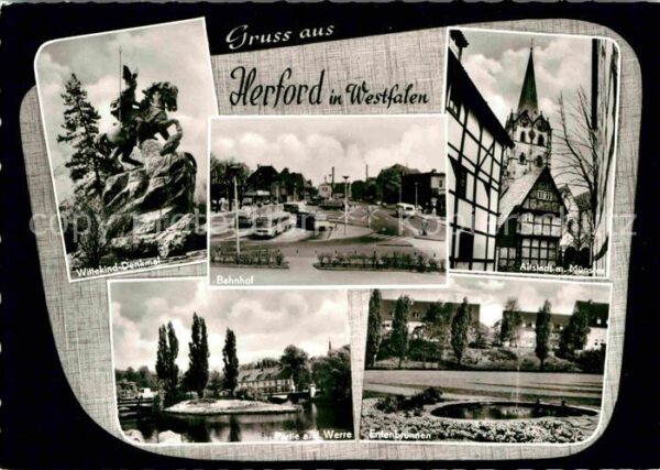 Herford Bahnhof Wittekind-Denkmal Altstadt Müns