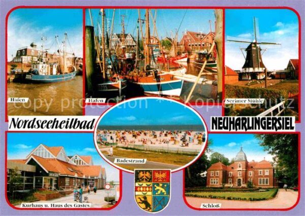 Neuharlingersiel Hafen Serimer Mühle Schloss