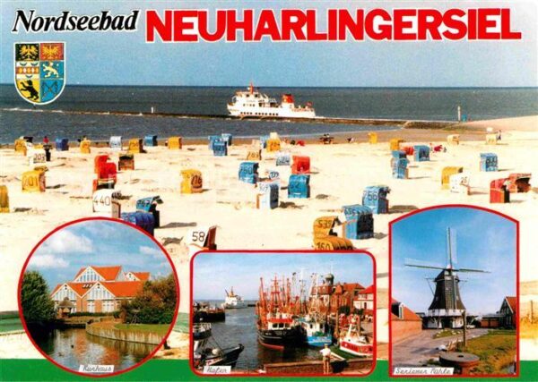 Neuharlingersiel Kurhaus Hafen Seriemer Mühle