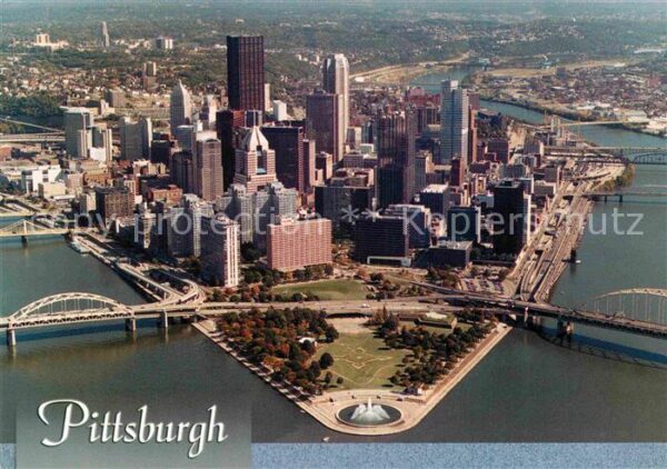 Pittsburgh Fliegeraufnahme Golden Triangle Point S