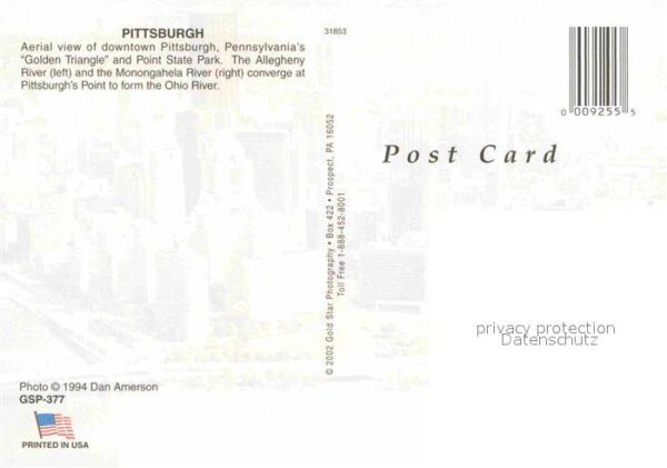 Pittsburgh Fliegeraufnahme Golden Triangle Point S – Bild 2
