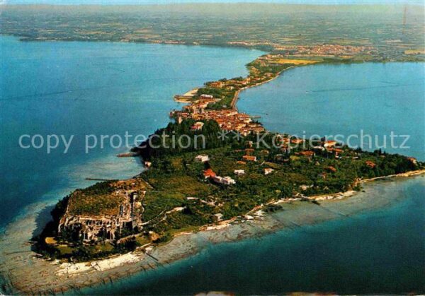 Sirmione Lago di Garda Fliegeraufnahme