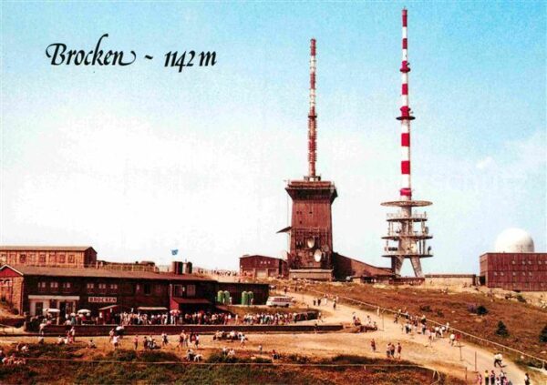 Brocken Harz Brockenbahnhof Sendeanlagen der Bundesp
